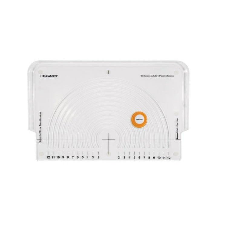 Fiskars Cortadora de círculos para tela, con 11 diámetros diferentes, Hoja de acero, 1023904 - Ferrotecnia