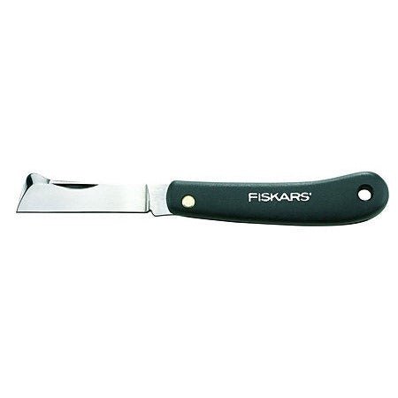 Fiskars Cuchillo de injerto cortaplumas K60, Longitud total: 17 cm, acero inoxidable, Negro, 1001625 - Ferrotecnia