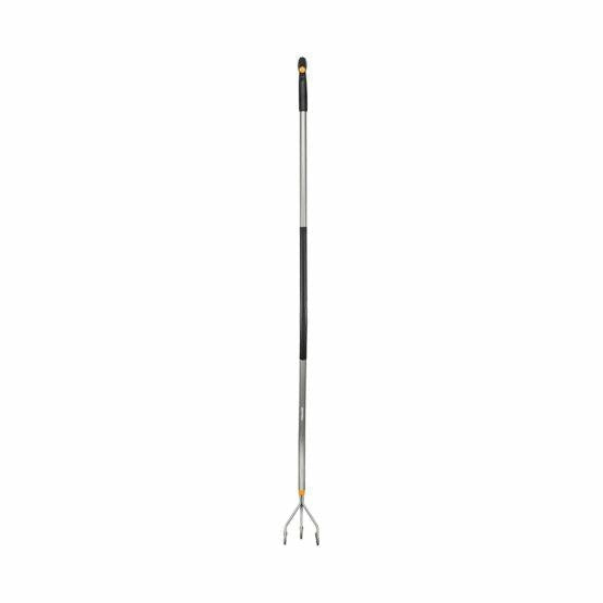 Fiskars Cultivador, Ergonómico, Longitud: 176 cm, Anchura: 31 cm, Púas de Acero al Boro Endurecido/Mango de Aluminio, Gris/Negro, 1076978