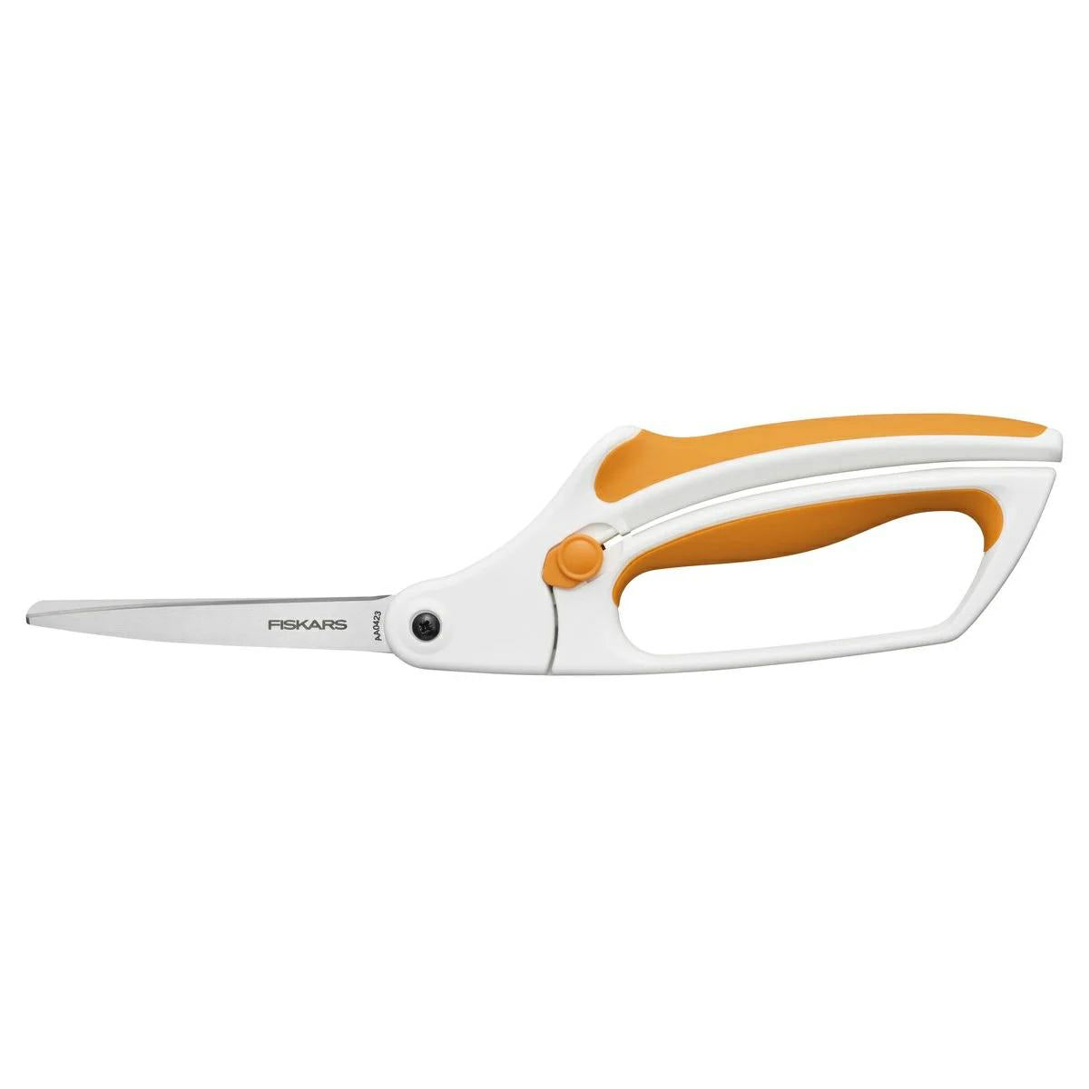 Fiskars Tijeras para tejidos Softgrip, Longitud: 26 cm, Hoja de acero inoxidable/Mangos de plástico, Blanco, Easy Action, 1070070