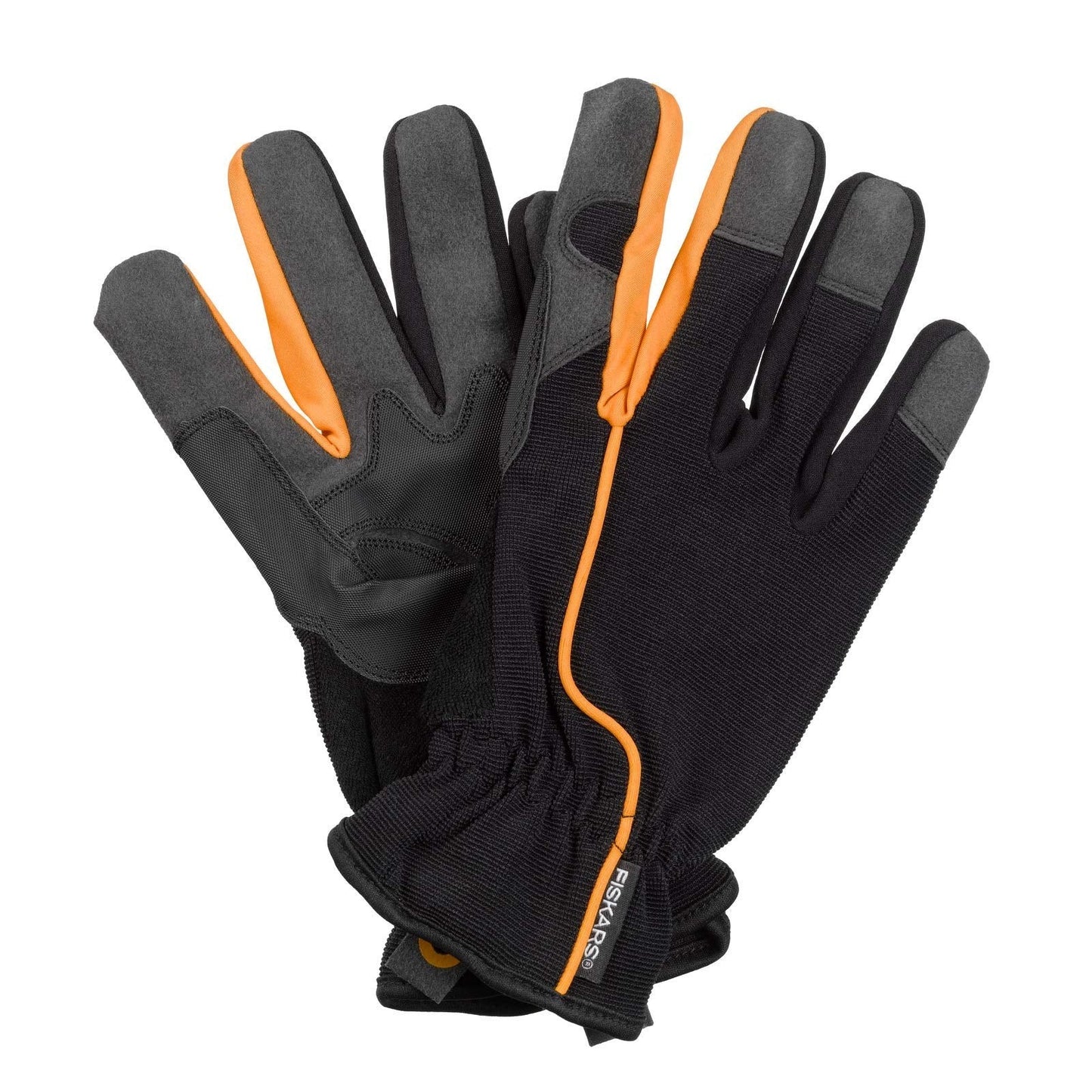 Fiskars Guantes de jardín - Tamaño 8, Negro/Naranja, 1003478