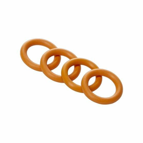 Fiskars Juntas para conectores, Para todos los aspersores y conectores de riego Fiskars, 4 piezas, 10 g, Naranja, 1024093