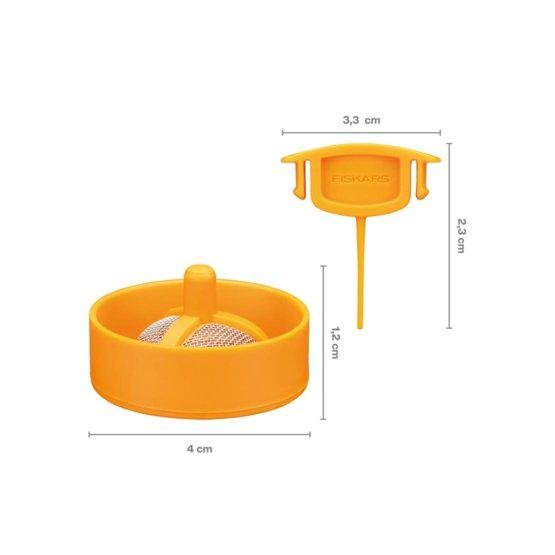 Fiskars Kit de mantenimiento, Recambio original para aspersores oscilantes (Solid, Comfort, X-Series), Con herramienta de limpieza de boquillas y filtro para tubo, 1072123