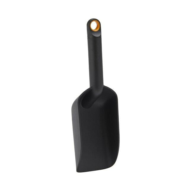 Fiskars Pala de Mano con Borde Extra Alto, Largo: 29,1 cm, Resina, Negro/Naranja, 1071303