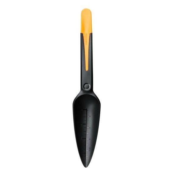Fiskars Paleta para semillas y plantas, Solid, longitud: 29,8 cm, Peso: 27 g, Plástico, Negro / naranja, 1057641