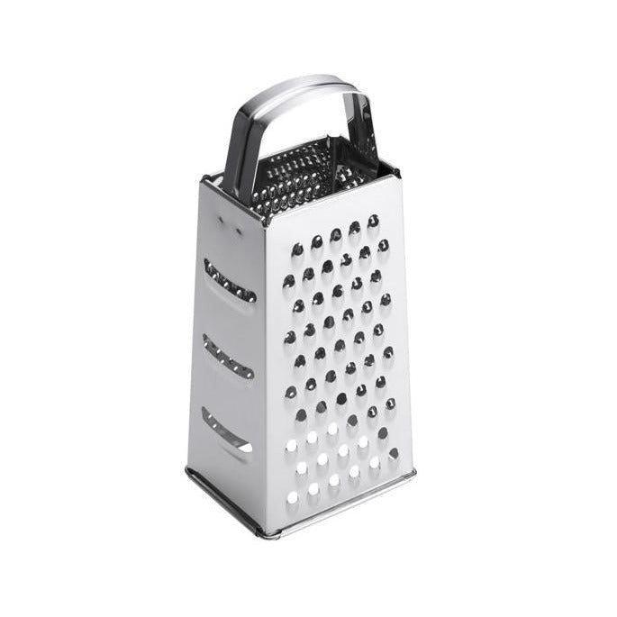 Fiskars Rallador, Con 4 lados, Acero inoxidable, Longitud: 23 cm, Plata, Essential, 1023798 - Ferrotecnia