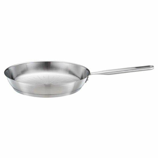 Fiskars Sartén, Ø 28 cm, All Steel pure, Sartén Sin Recubrimiento, Apta para Todas las Placas, Acero Inoxidable Reciclado, Plateado, 1065628