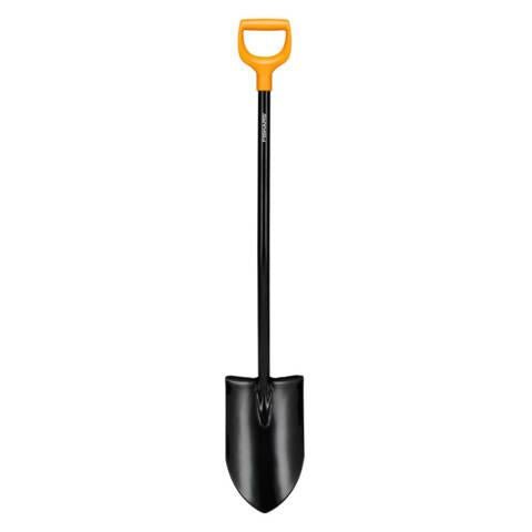 Fiskars Solid+ XL - Pala de punta con mango largo