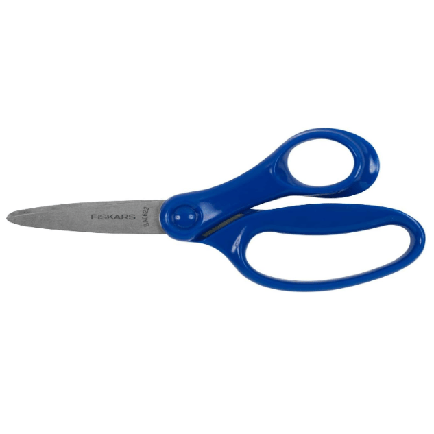 Fiskars Tijeras infantiles, Tijeras para niños grandes de 8 a 11 años, para diestros, Longitud: 15 cm, Azul, 1067849 - Ferrotecnia