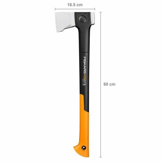 Fiskars X-Series X24 - Hacha de partir, hoja M, 60 cm