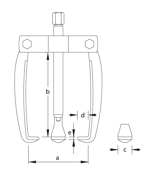 GEDORE 1.19 - Extractores económicos de 3 patas - Ferrotecnia