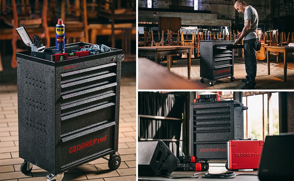 GEDORE red R20152006 - Carro de taller negro MECHANIC, con 6 cajones 910x628x418 mm (3300012) - Ferrotecnia