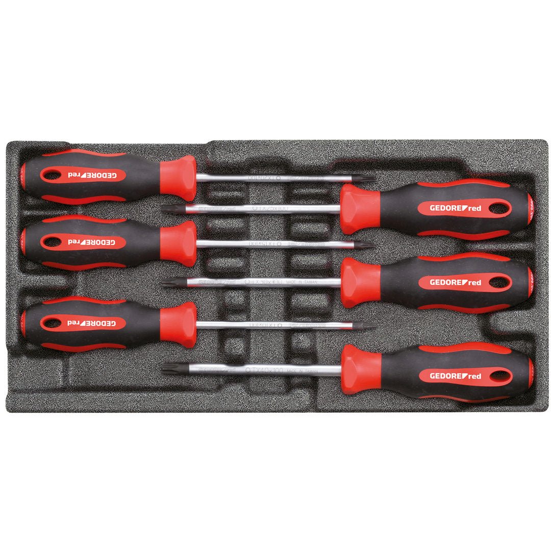 GEDORE red R22150015 - Juego de destornilladores TX, en módulo CT 2/6, 6 piezas (3301714) - Ferrotecnia