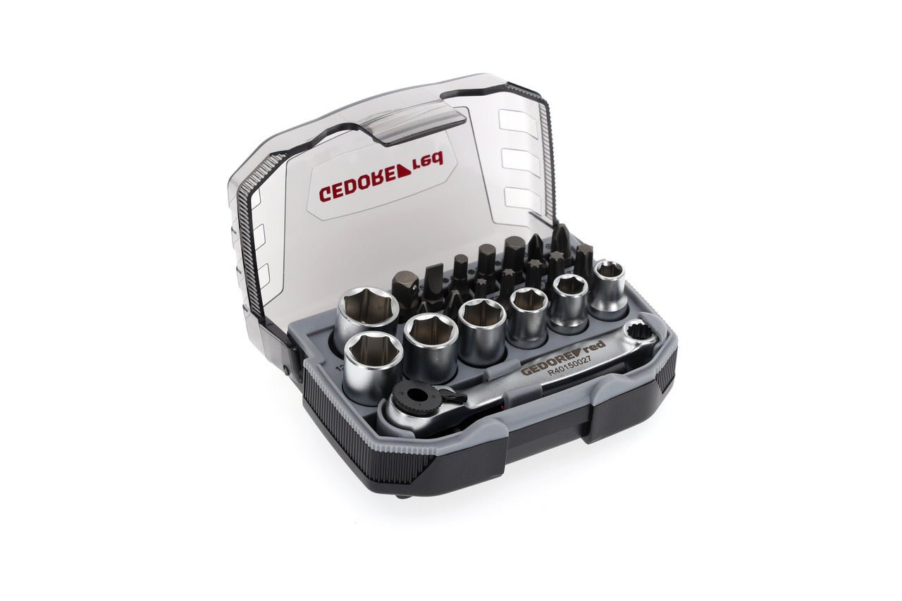 GEDORE red R49005023 - Juego de puntas y vasos 1/4" 6 - 13 mm, 23 piezas (3300026) - Ferrotecnia