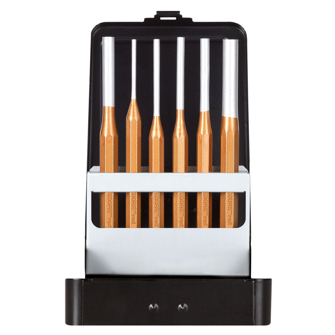 GEDORE red R90200106 - Juego de botadores cilíndricos Ø 3 - 10 mm + caja metálica, 6 piezas (3300824) - Ferrotecnia