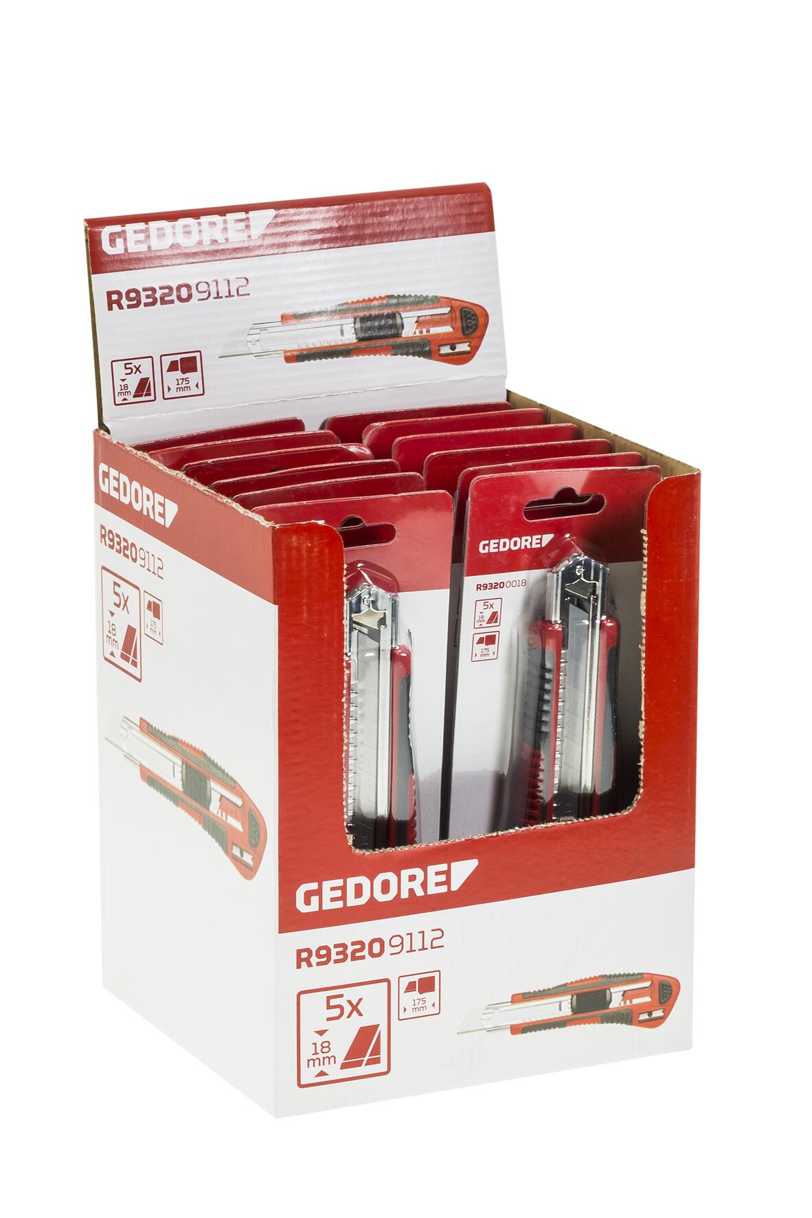 GEDORE red R93209112 - Display de punto de venta con 12 cutters de 18mm (3301791) - Ferrotecnia