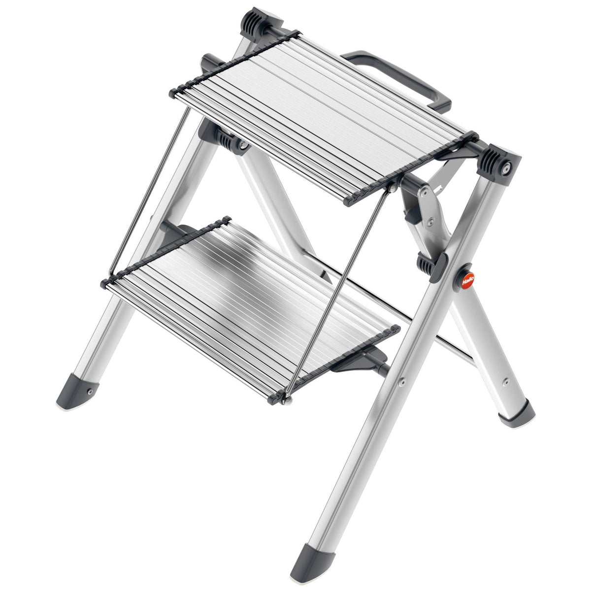 Hailo 4310-100 - Taburete aluminio MK80 ComfortLine (2 peldaños) - Ferrotecnia