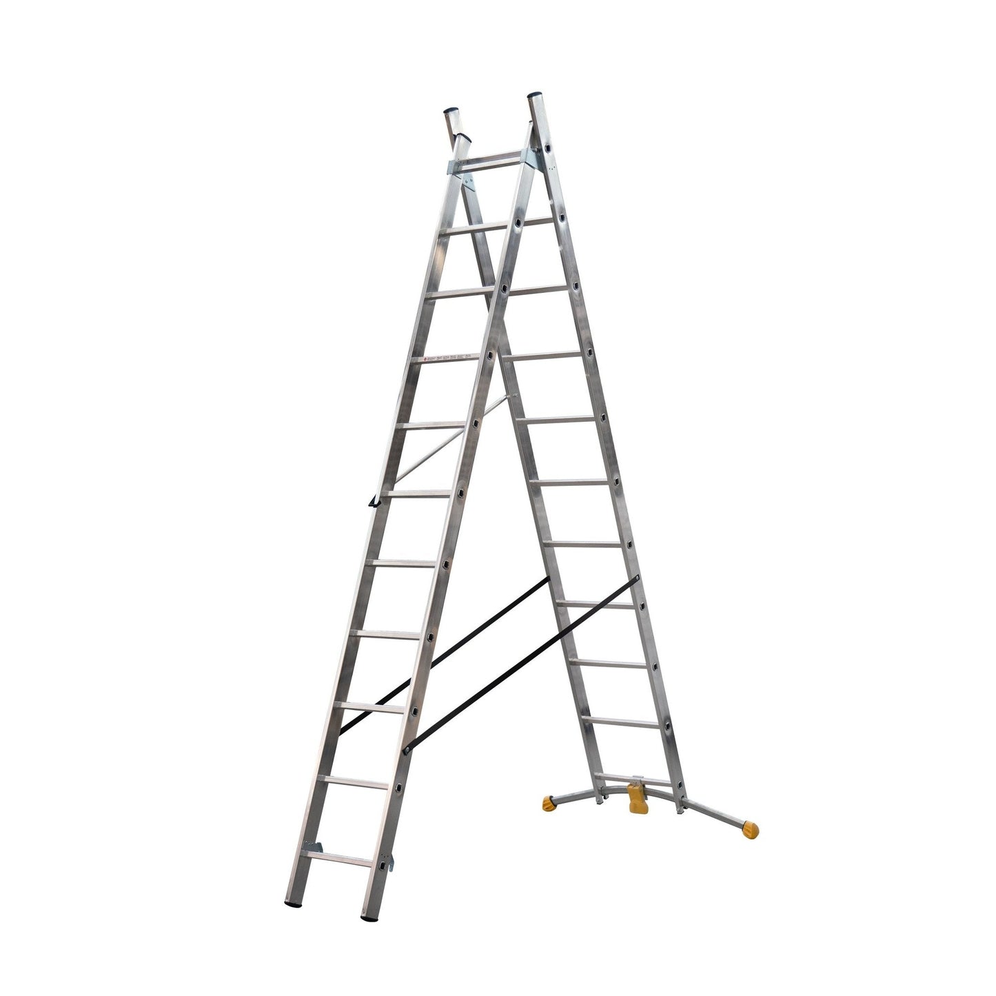 Hailo 2-section combination ladder with curved stabiliser HobbyLOT