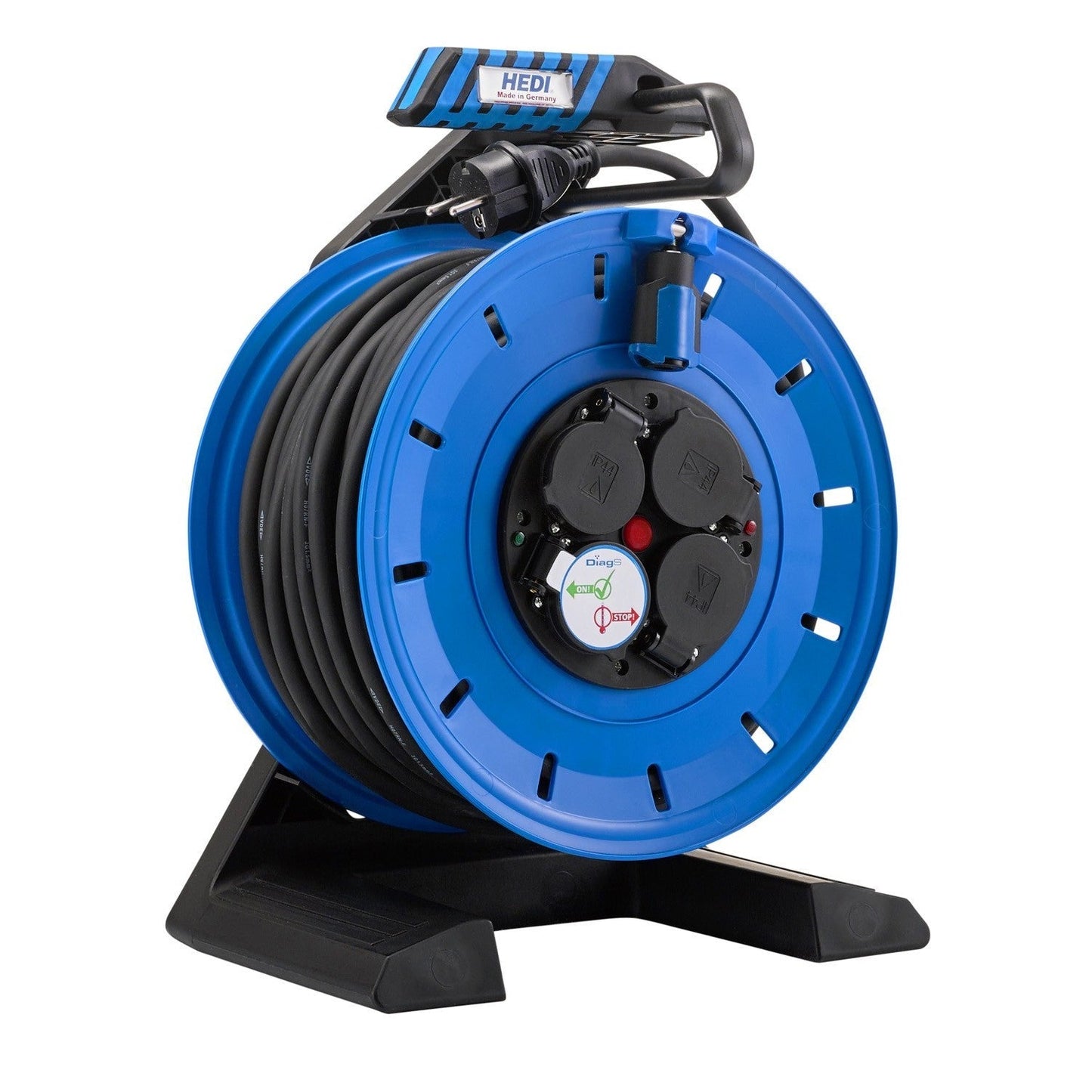 Enrouleur de câble Hedi K725N2TF - Hedi GENERATION 7 CHAMPION avec câble en caoutchouc néoprène de 25 m. x 3G2,5 (IP54)