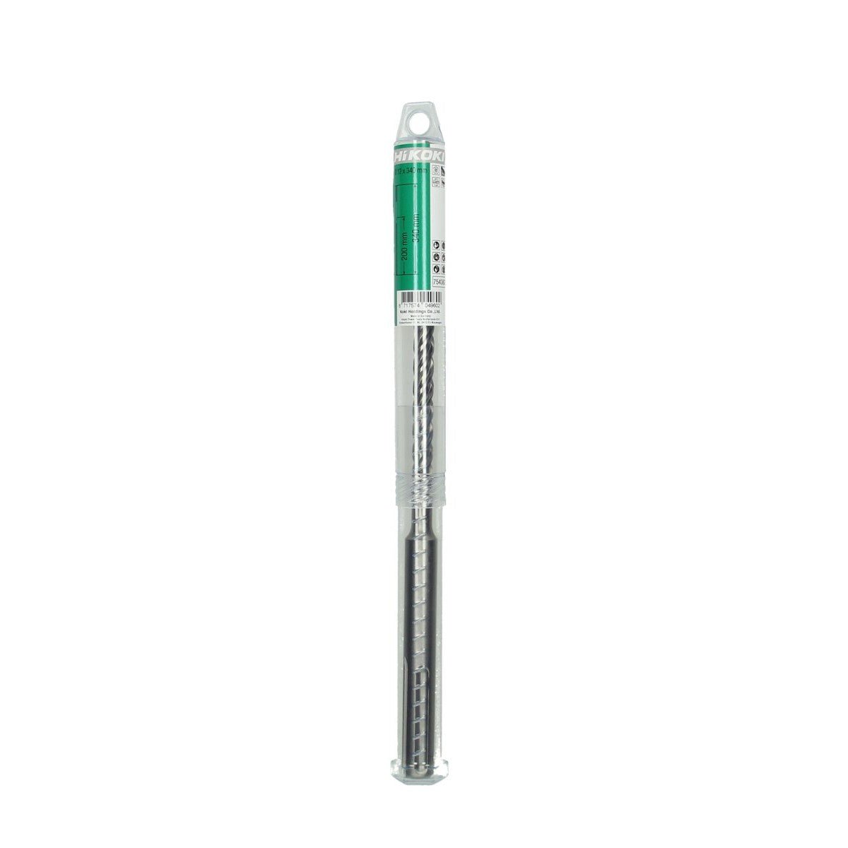 Hikoki 754363 - Broca para martillo SDS-Max 4 cortadores 12 x 200/340 mm