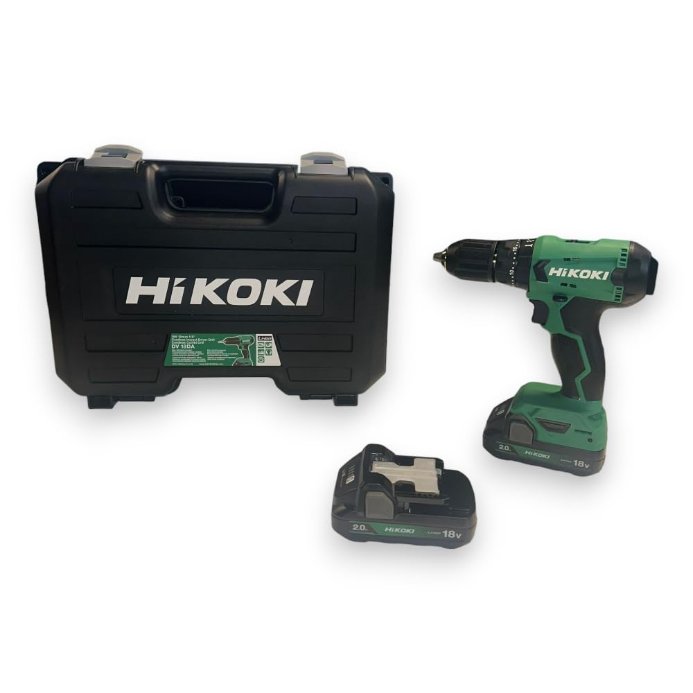 Hikoki DV18DDWPZ - Taladro atornillador percutor de batería DV18DD 18V 55 Nm, 2x5,0 Ah, maletín