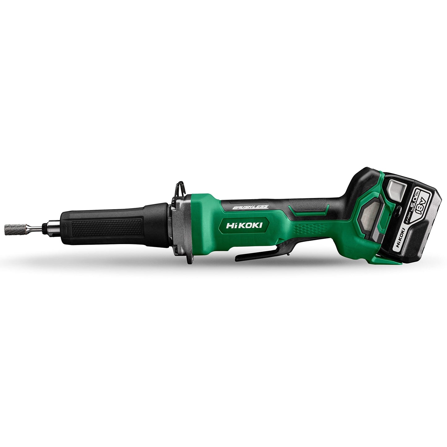 Hikoki GP18DBWGZ - Amoladora recta de batería GP18DB 18V, pinza 6 mm, 2x5,0 Ah, maletín