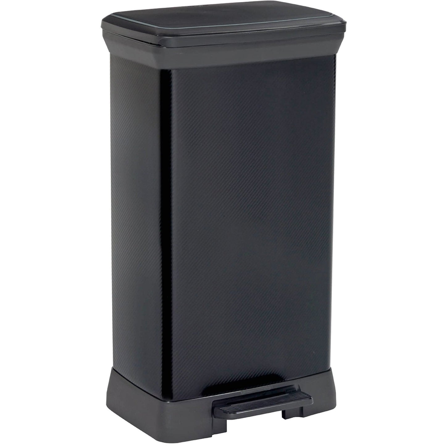 Keter 187178 - Cubo de basura con pedal Metallics 50 L negro - Ferrotecnia