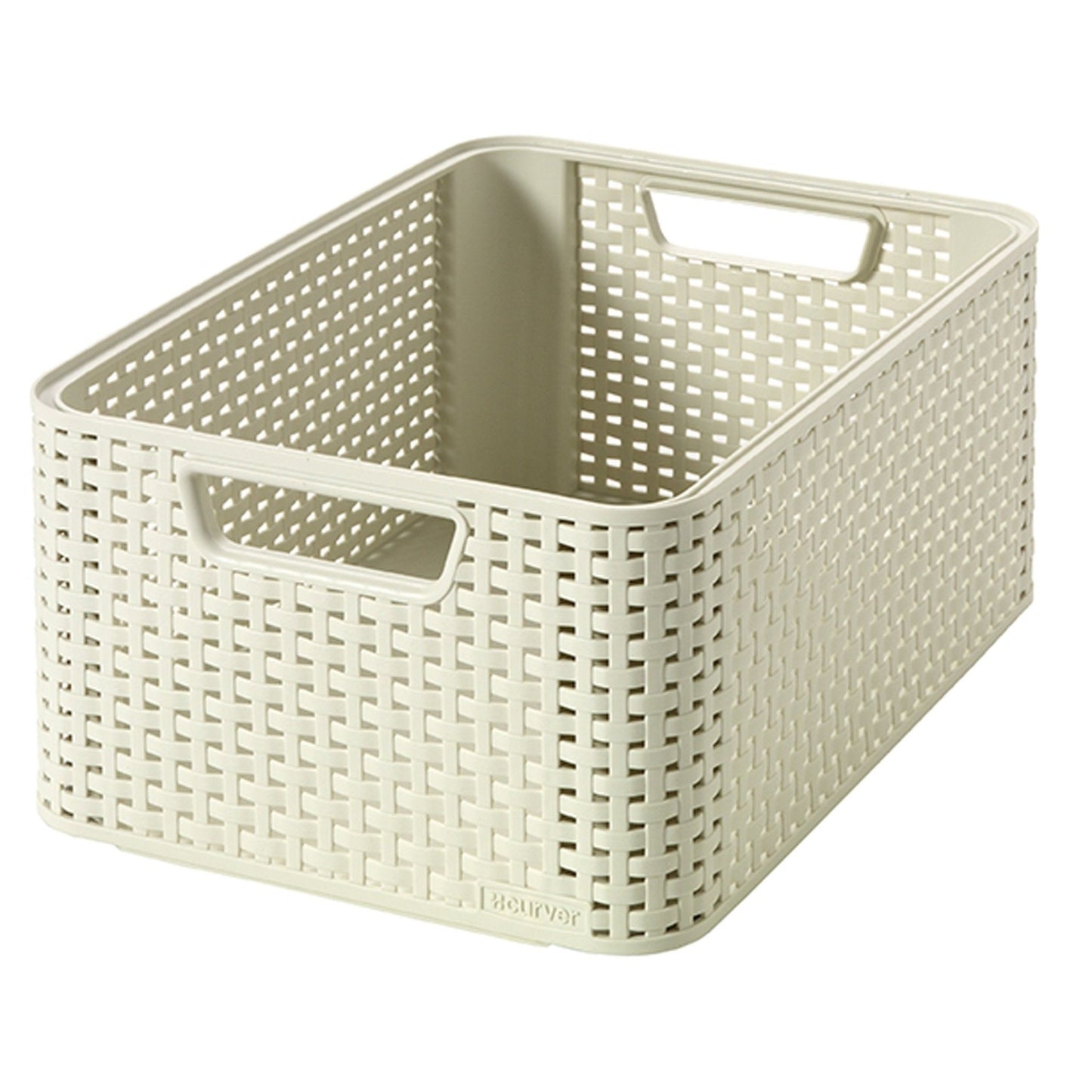 Keter 205845 - Cesta de almacenaje Style efecto ratán M 18 L crema 39x29x17 cm - Ferrotecnia