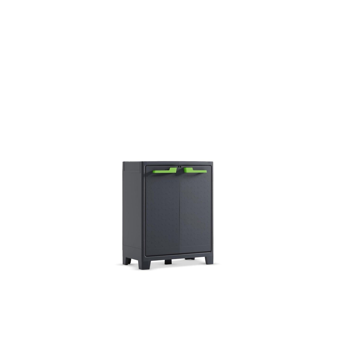 Keter 246907 - Armario de resina Moby Bajo 100x80x44 cm 2 baldas gris antracita - Ferrotecnia