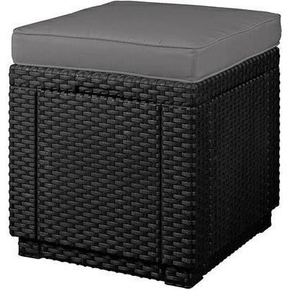 Keter Cube - Asiento arcon de jardin con cojin, grafito - Ferrotecnia