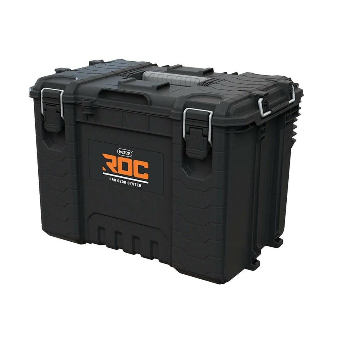 Keter ROC Pro Gear - Caja de herramientas XL resistente, modular, apilable, ligera, duradera, resistente al agua IP65, color negro - Ferrotecnia