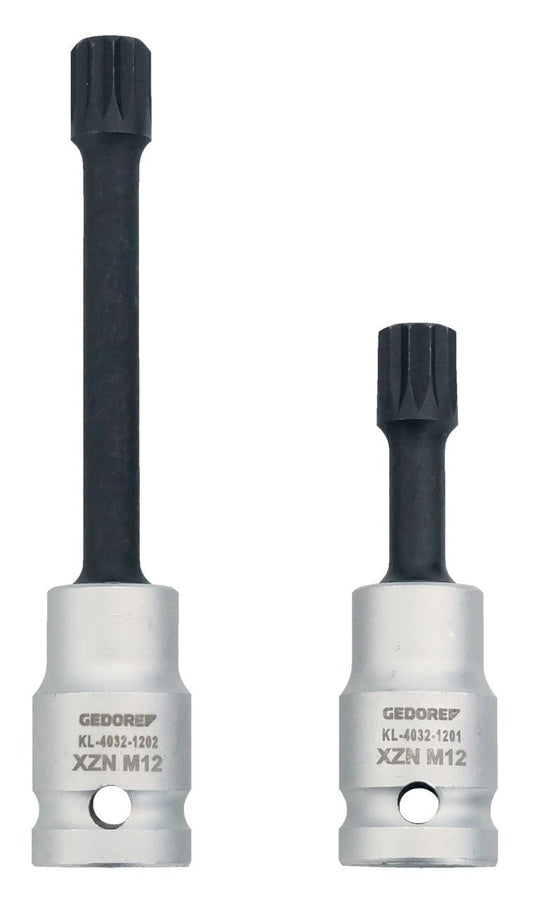 KL-4032-120 - Juego de puntas de destornillador 1/2", XZN M12, 2 piezas - Ferrotecnia