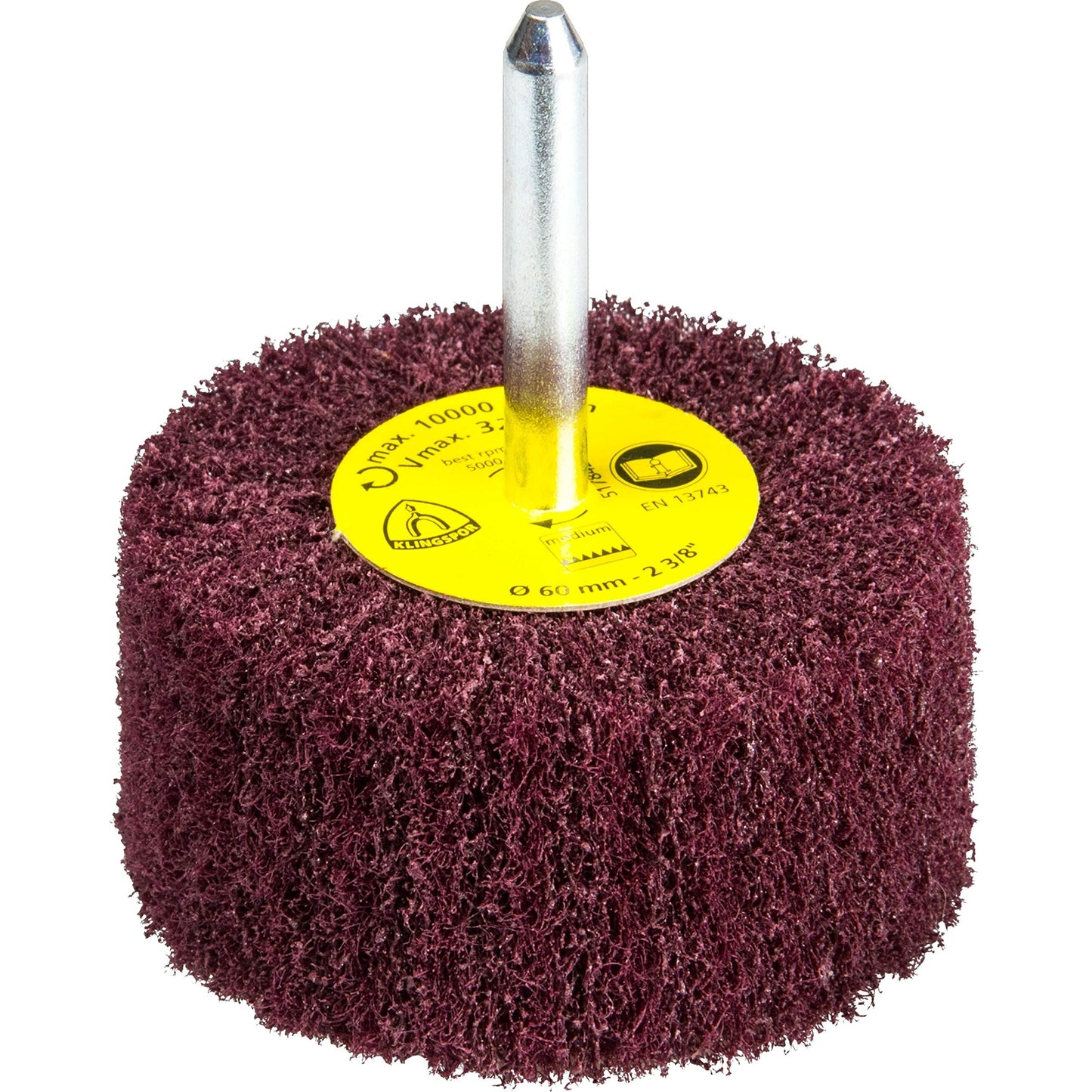 Klingspor 258924 - Rueda de láminas de no tejido con vástago NFS 600, grano medio, 60 x 50 x 6 mm