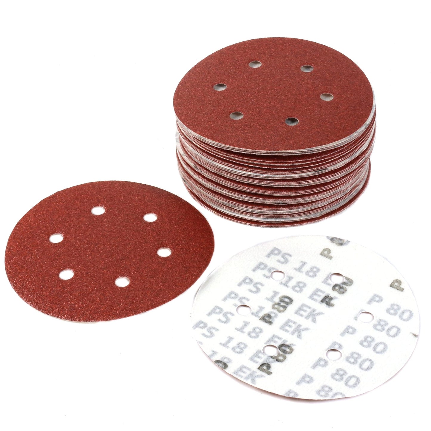 Klingspor 270403 - Disco de lija con velcro PS 18 EK, grano 80, 150 mm, perforación GLS3