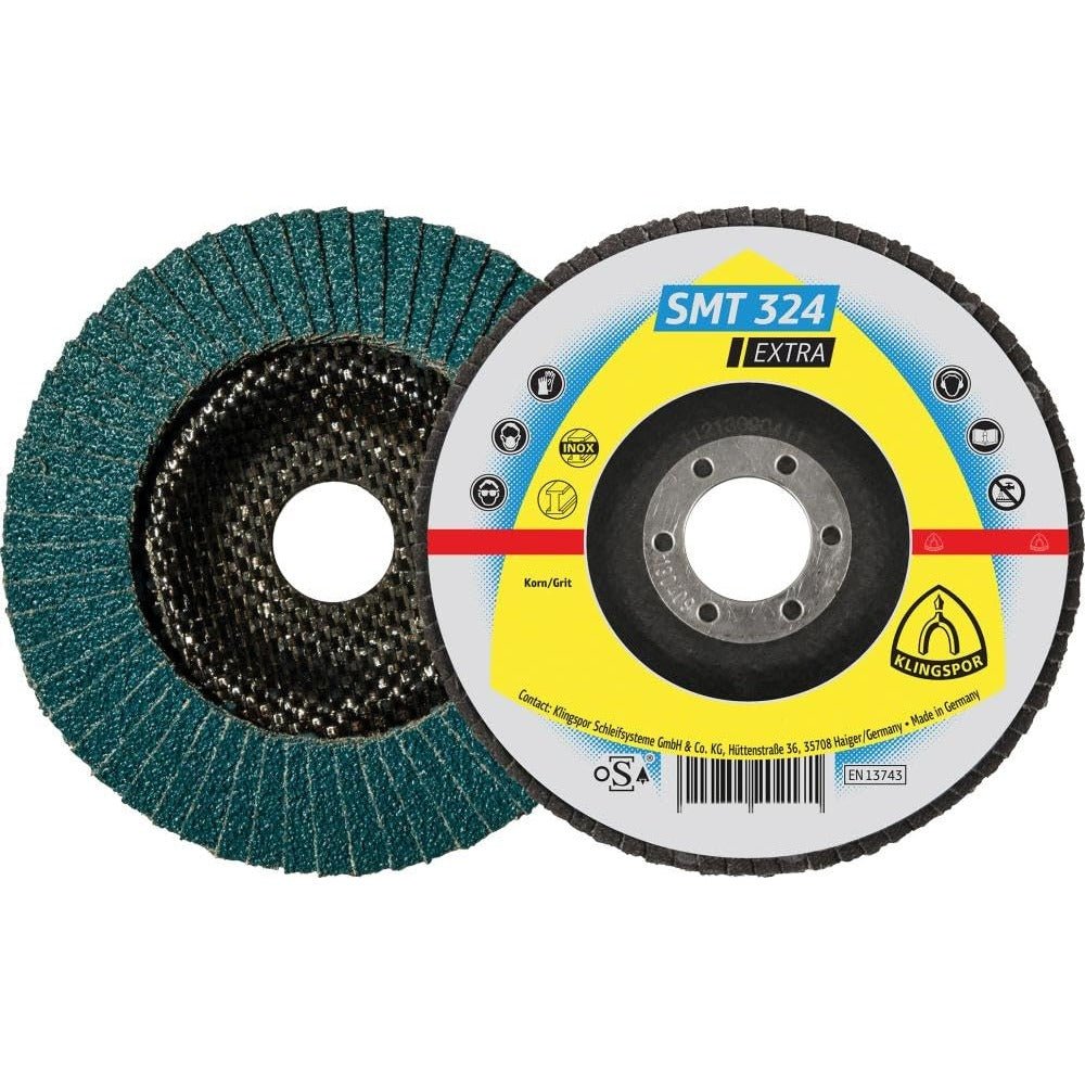 Klingspor 321510 - Disco de láminas SMT 324 abombado, grano 40, 125 x 22,23 mm - Ferrotecnia