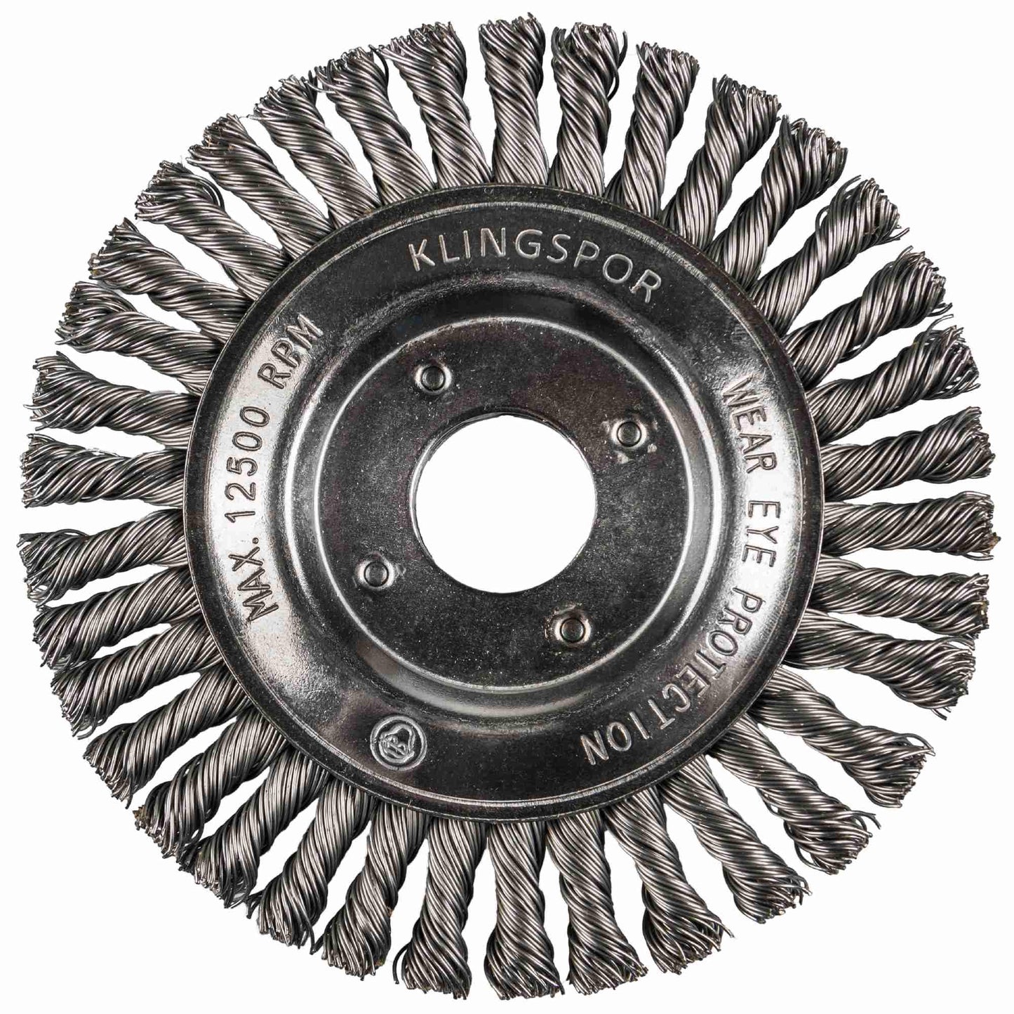 Klingspor 358315 - Cepillo de disco de alambre trenzado BRP 600 Z para tubos, 125 x 6 x 22,23 mm