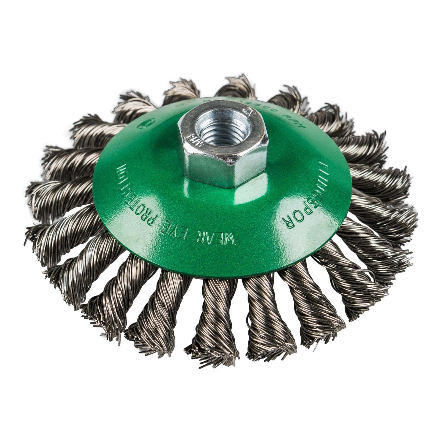 Klingspor 358329 - Cepillo cónico BK 600 Z de alambre inoxidable trenzado, 100 mm, rosca M14