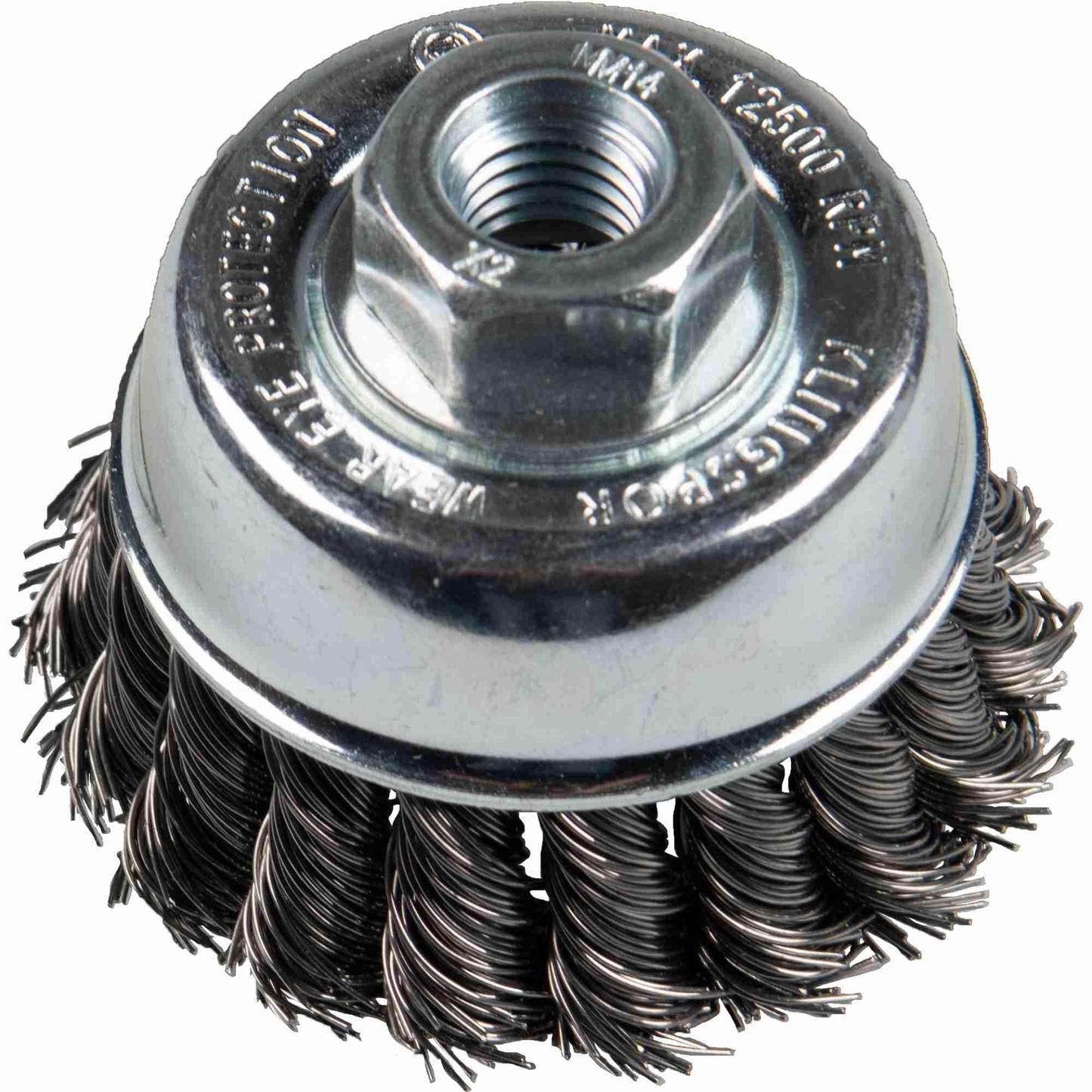 Klingspor 358335 - Cepillo de copa BT 600 Z de alambre de acero trenzado, 65 mm, rosca M14