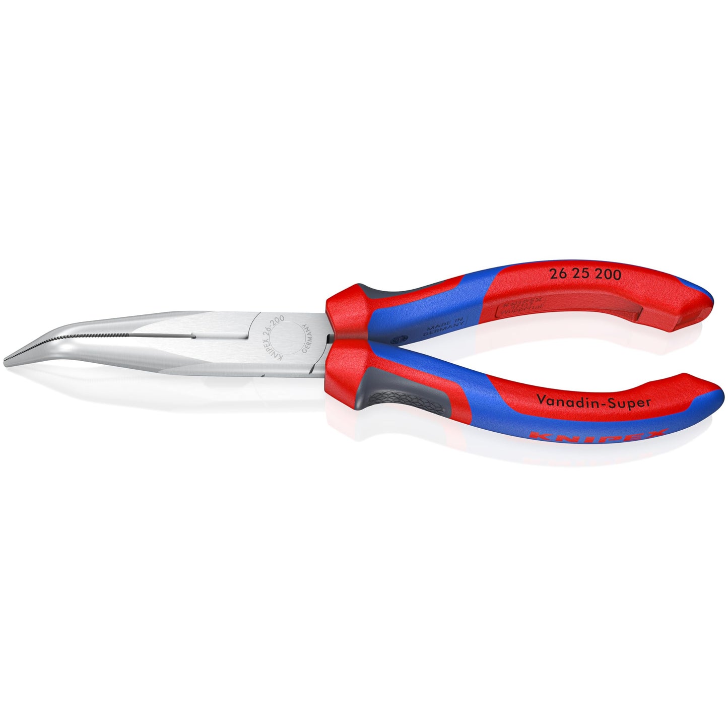 Knipex 26 25 200 - Knipex 200 mm 40º angle stork mouth assembly pliers. with two-component handles