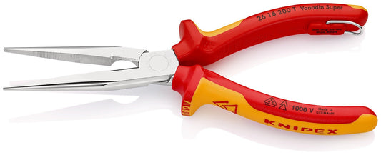 Knipex 2616200T - Alicate de montaje boca cigüeña aislado anticaída 200 mm - Ferrotecnia