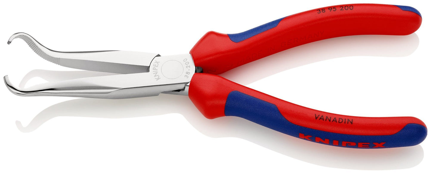 Knipex 3895200 - Alicate para mecánicos, bocas 45º semiredondas para extraer bujías - con mangos bicomponentes 200 - Ferrotecnia