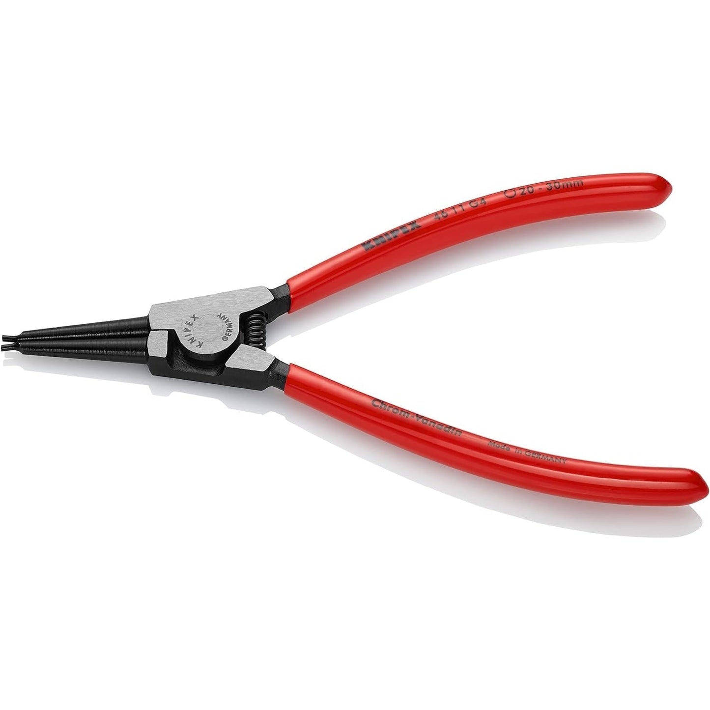 Knipex 46 11 G4 - Straight pliers with precision tips for Knipex washers, for washers from 20.0 to 30.0 mm.