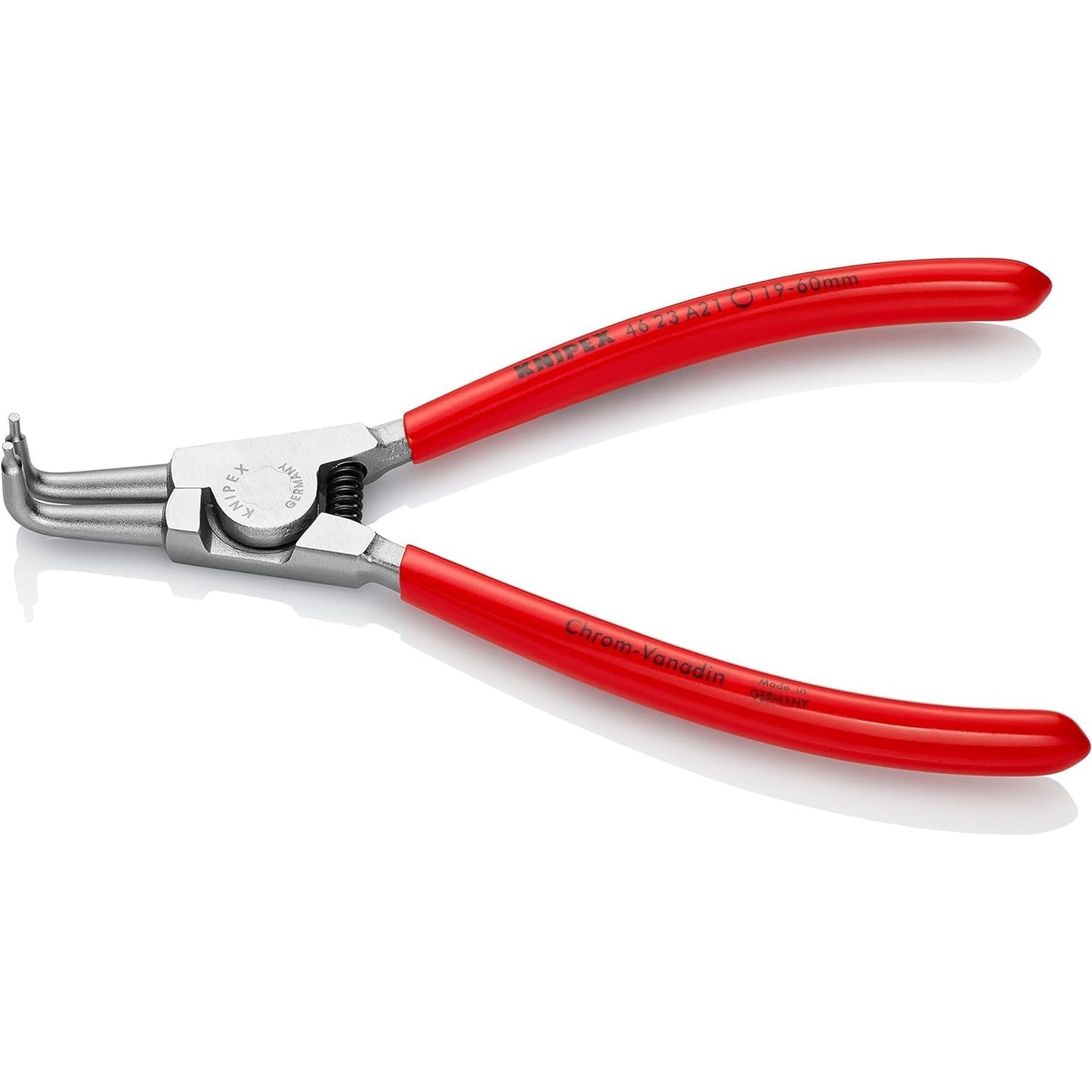 Knipex 46 23 A21 - Pince pour circlips extérieurs Knipex 90°, pour circlips de 19 à 60 mm.