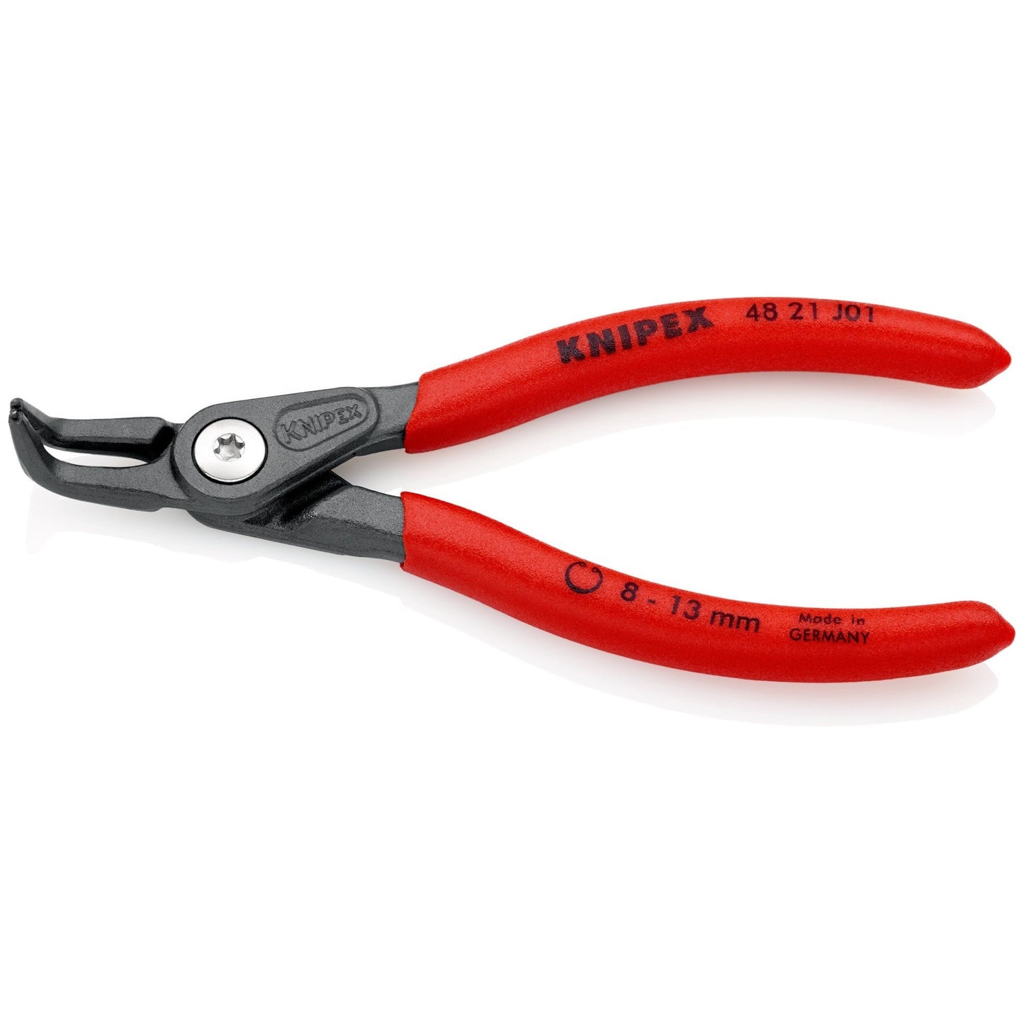 Knipex 48 21 J01 - Precision pliers with 90º mouth for Knipex internal washers, for washers from 8 to 13 mm.