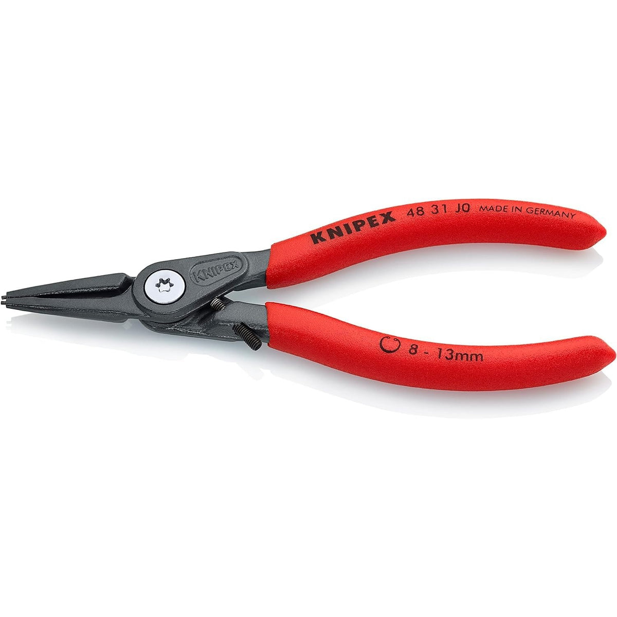 Knipex 48 31 J0 - Straight precision pliers for Knipex internal washers, for washers from 8 to 13 mm.