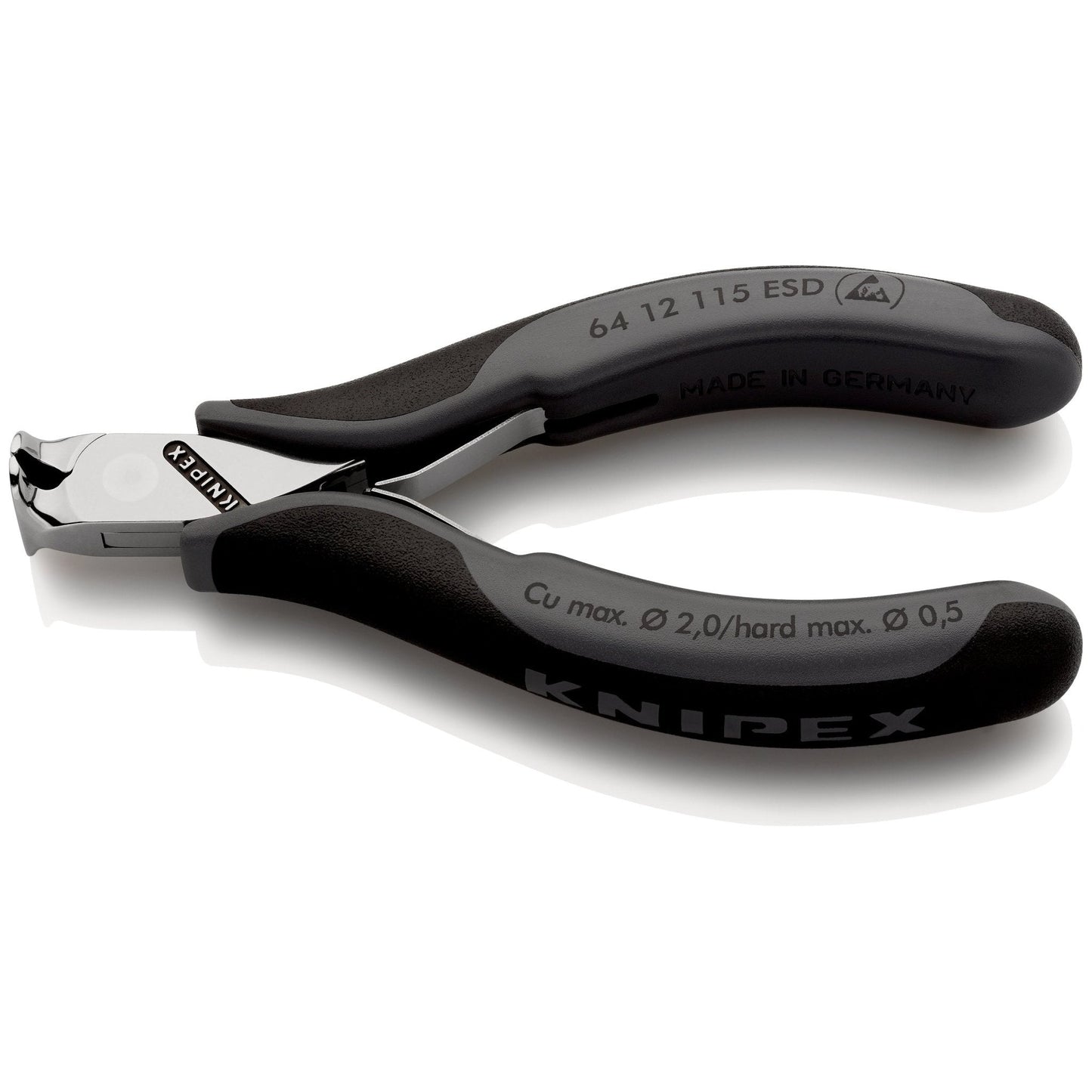 Knipex 64 12 115 ESD - Alicates de corte frontal para electrónica ESD