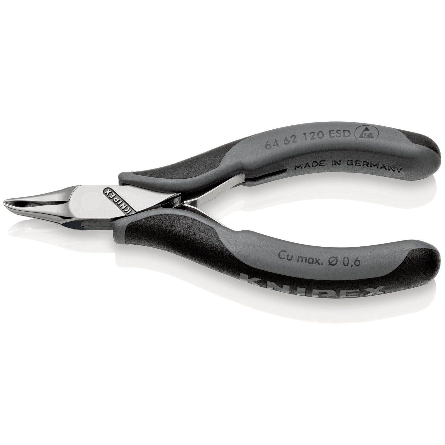 Knipex 64 62 120 ESD - Alicates de corte frontal para electrónica ESD