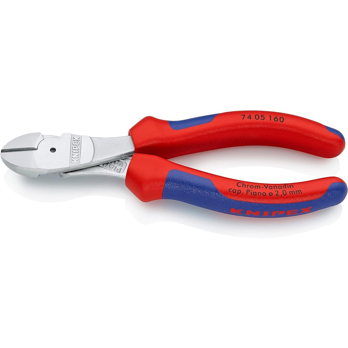 Knipex 74 05 160 - Knipex 160 mm force diagonal cutting pliers. with two-component handles