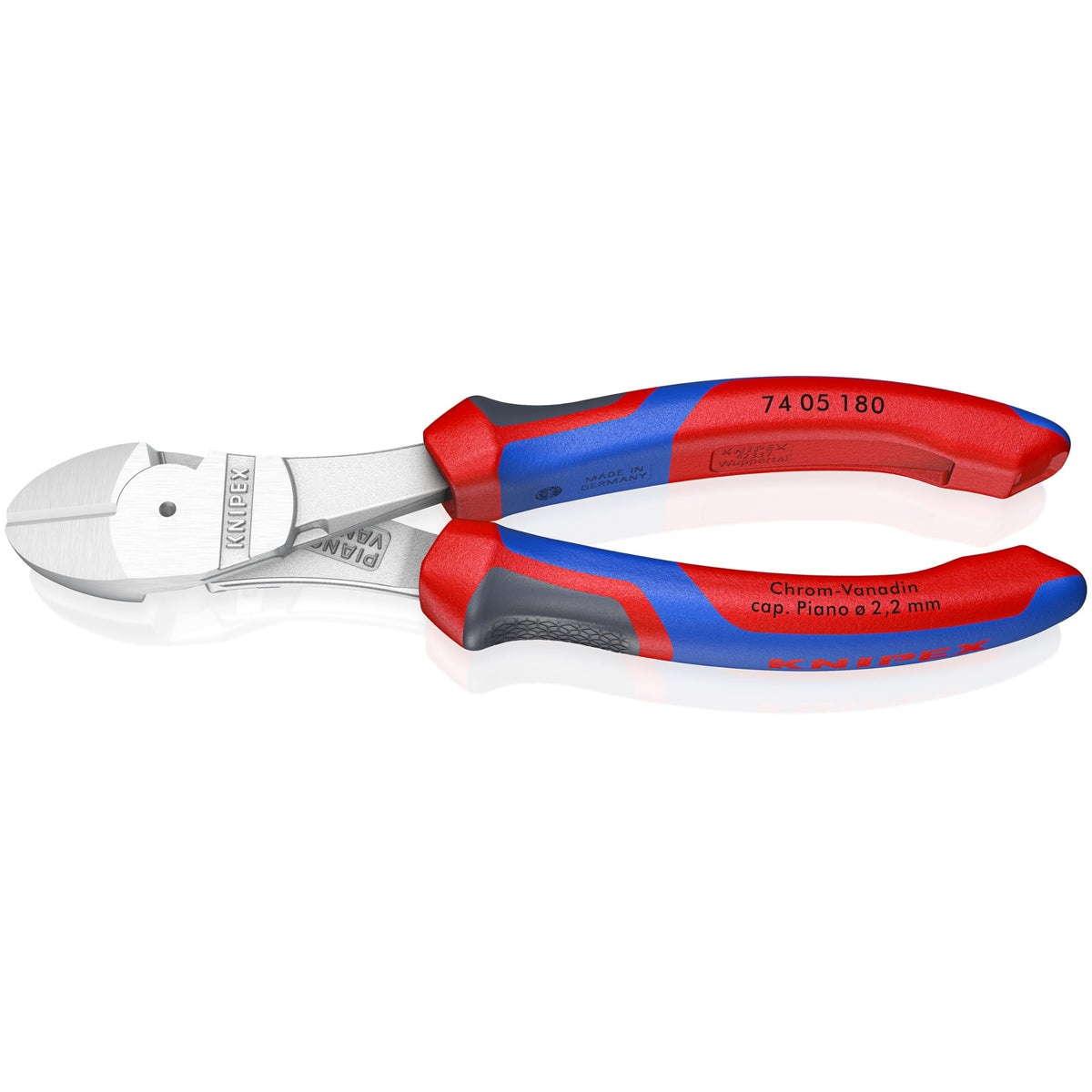 Knipex 74 05 180 - Pince coupante diagonale Knipex 180 mm. avec poignées bicomposantes