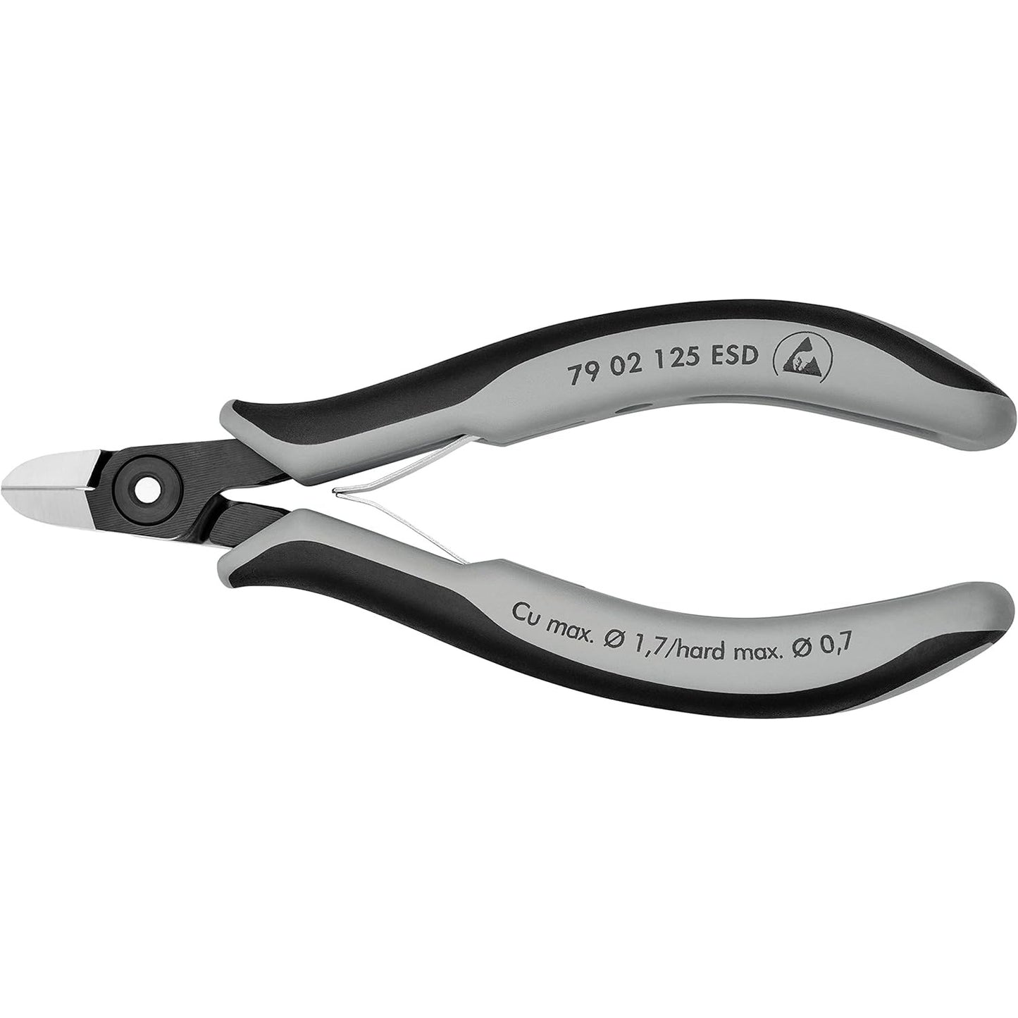 Knipex 79 02 125 ESD - Alicate de precisión de corte diagonal para electrónica ESD Knipex 125 mm.